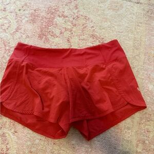 Women's Red Athletic Shorts